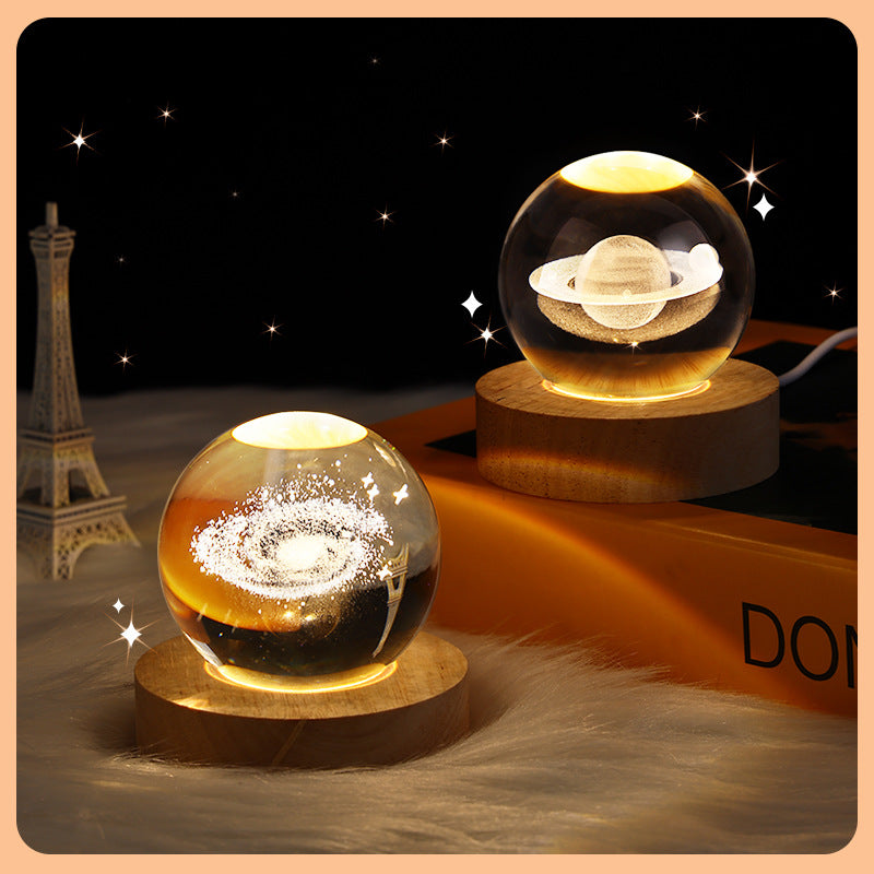 Moon Crystal Ball Small Night Lamp Projection