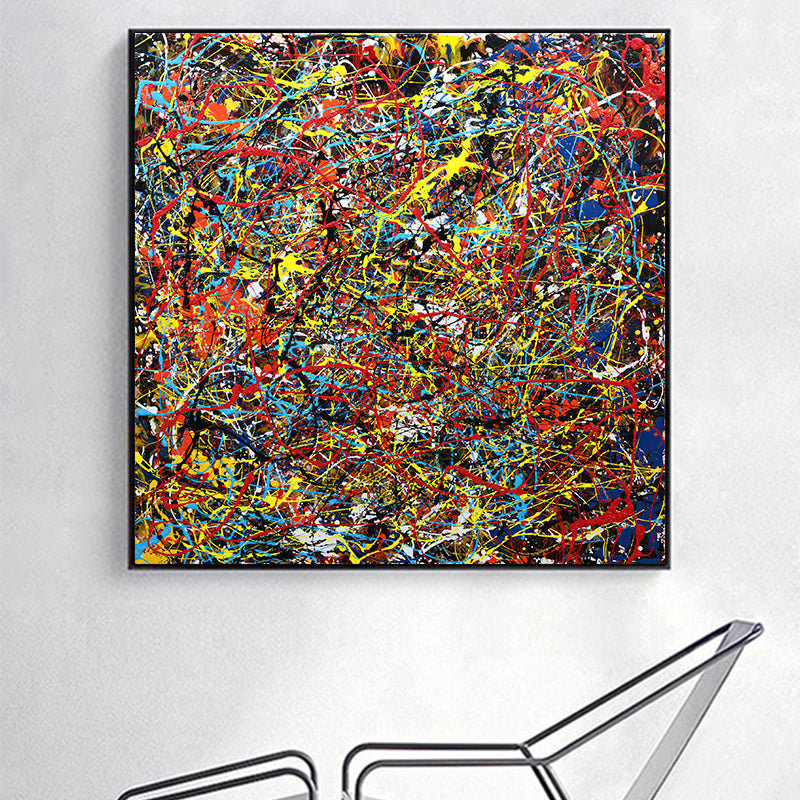 Jackson Pollock Style Paintings On Canvas For Living Room